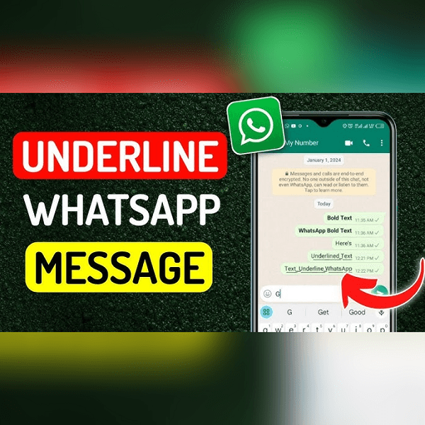 How to underline in WhatsApp