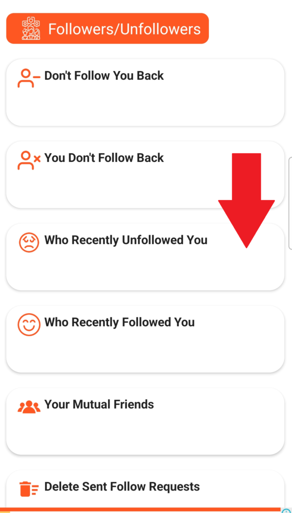 followers and unfollower app